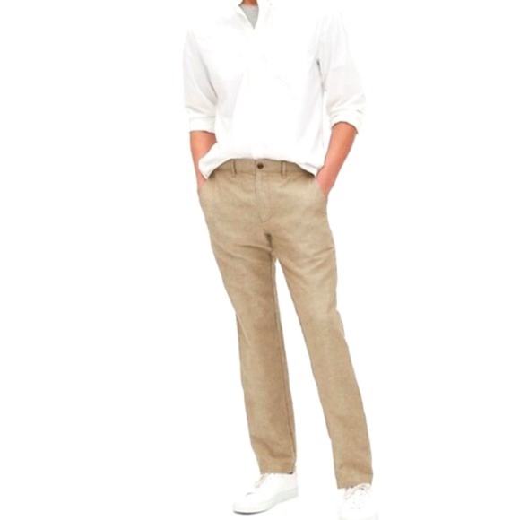 Linen/Cotton Slim Pants - Picture 1 of 1